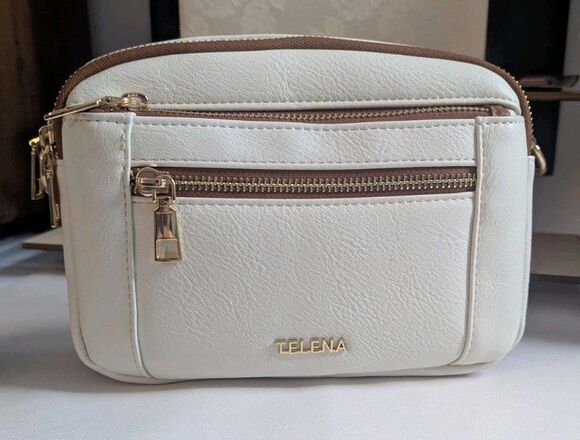 Telena Handbags - Telena Crossbody Bag - White